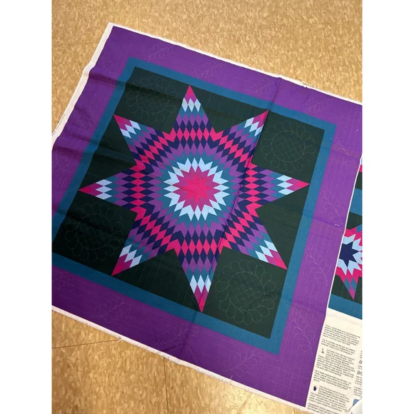 Unbranded Unisex Quilt One Size‎ Green, Teal and Purple, Preowned - Picture 9 of 12